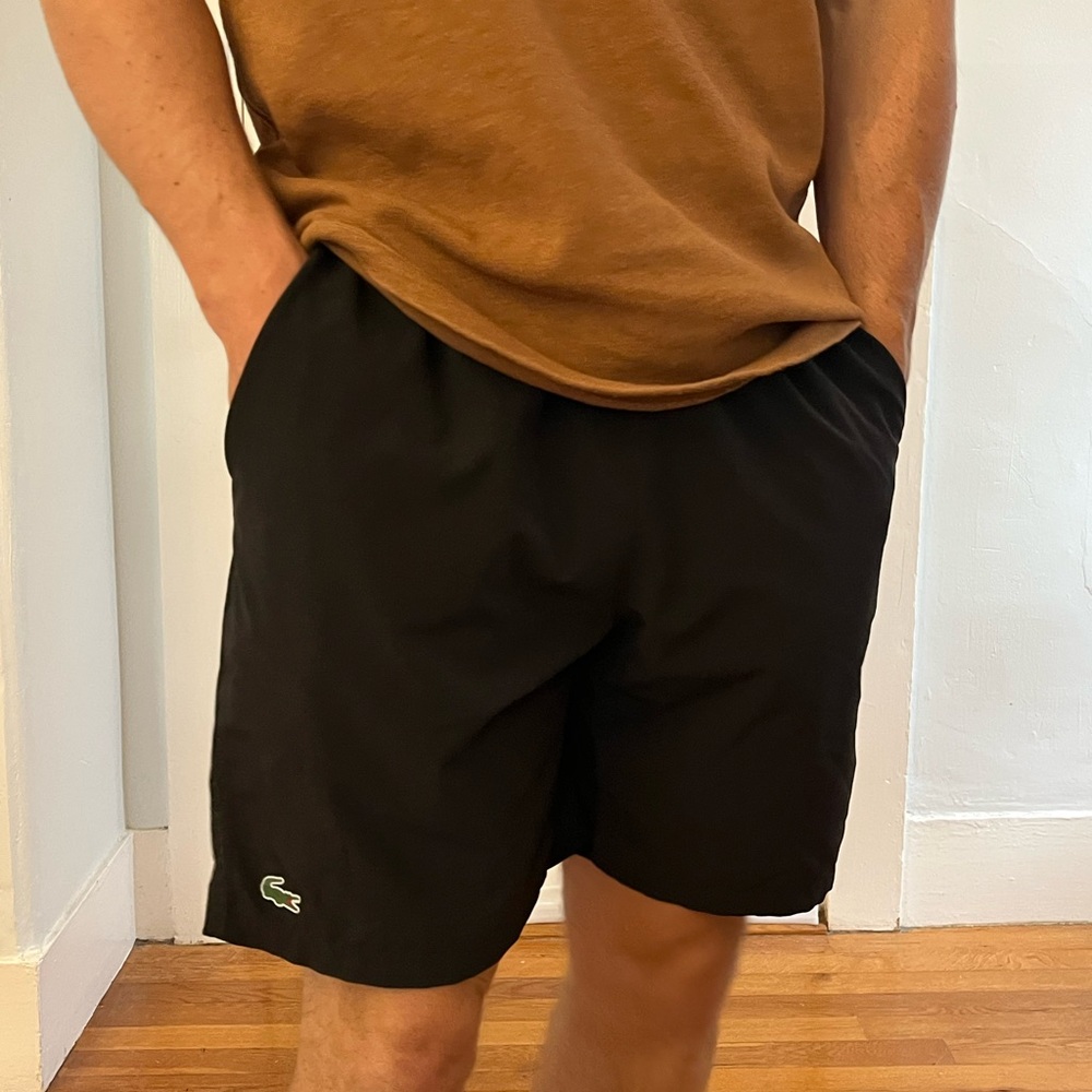 Lacoste Men's Black Athletic Shorts